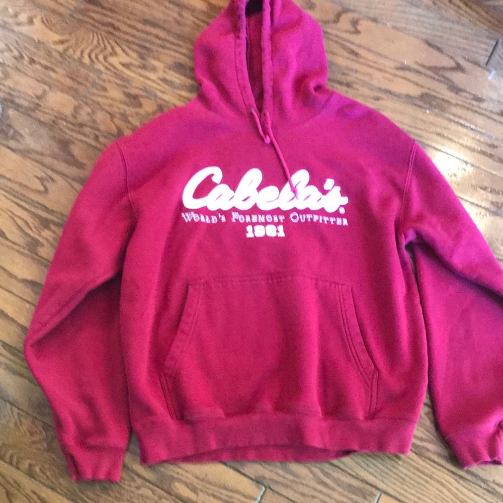 NWOT Red Large Men’s Cabela  Hoodie 👍